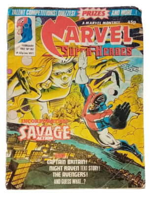 Marvel  Comics Super Heroes No.382 FEB 1982 Comic Book Avengers Captain Britain