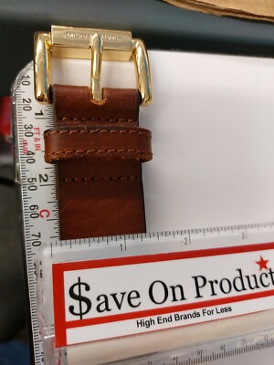 MICHAEL Michael Kors Embossed Logo Belt brown X-Large width  display picture 2