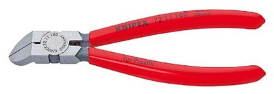 KNIPEX Tools - Diagonal Flush Cutter for Plastics, 45 Degree Angle (7211160) ...
