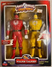 Power Rangers Ninja Storm Red & Yellow Wind Figure Walkie Talkies Toys Vintage