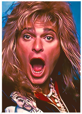 DAVID LEE ROTH * Custom ACEO * Fun Novelty * MUSIC ARTIST * Art Card * ATC