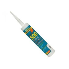 EVERBUILD EVERFLEX 500 BATH & SANITARY SILICONE SEALANT WHITE BULK DEALS 