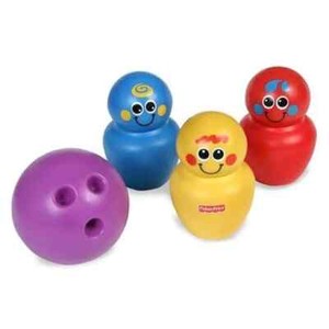 FISHER PRICE Toddler Baby Bowling Set ~ 3 pins Ball