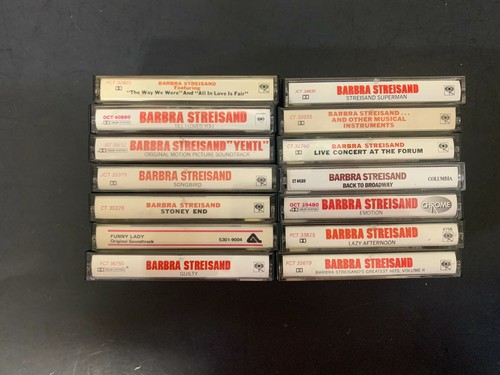 Vintage Barbra Streisand - 16 Cassette Tape Lot Album Collection - Picture 2 of 7
