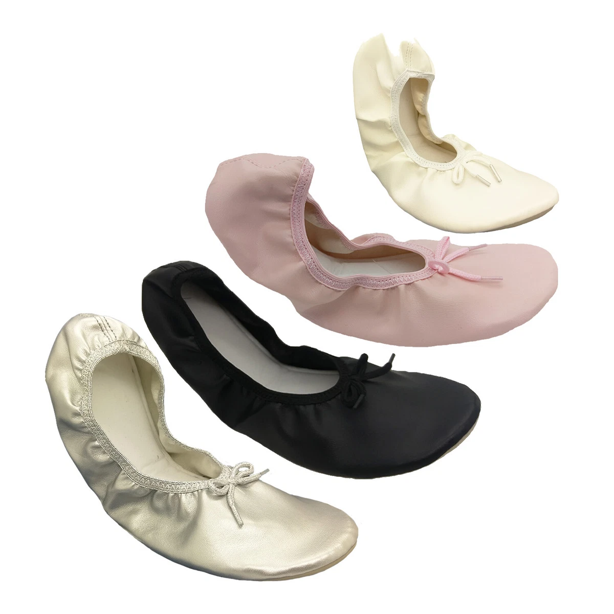Womens Genuine Jiffies Classic Ballet Flats Elastic Edge Soft