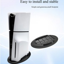 Vertical Stand for PS5 Slim Disc Edition w/ Built-in Cooling Vents Bracket Base