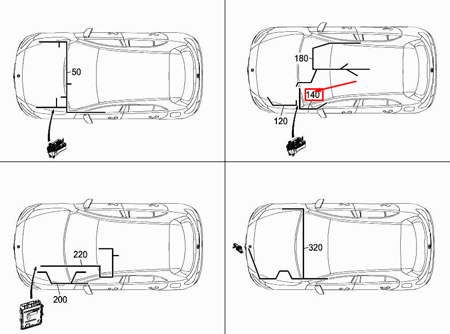 Neu MERCEDES-BENZ A W177 Versorgungsleitungskabelbaum A1775408913 Original