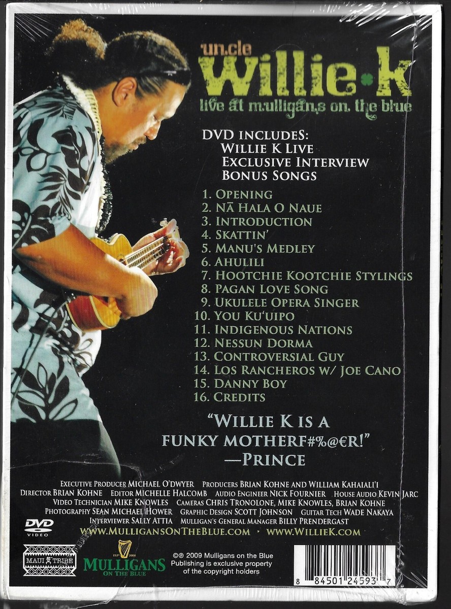 【中古】 Willie K / Live At Mulligan’s On The Blue Uncle Willie K: Live at Mulligans on the Blue (DVD, 2010