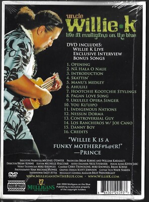 【中古】 Willie K / Live At Mulligan’s On The Blue Uncle Willie K: Live at Mulligans on the Blue (DVD, 2010