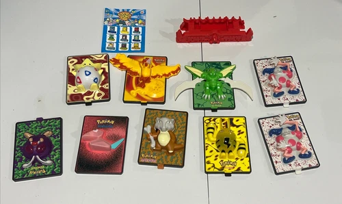 Vintage Rare Pokemon Power The Movie 3D Card Burger King Toy Lot Of 12
