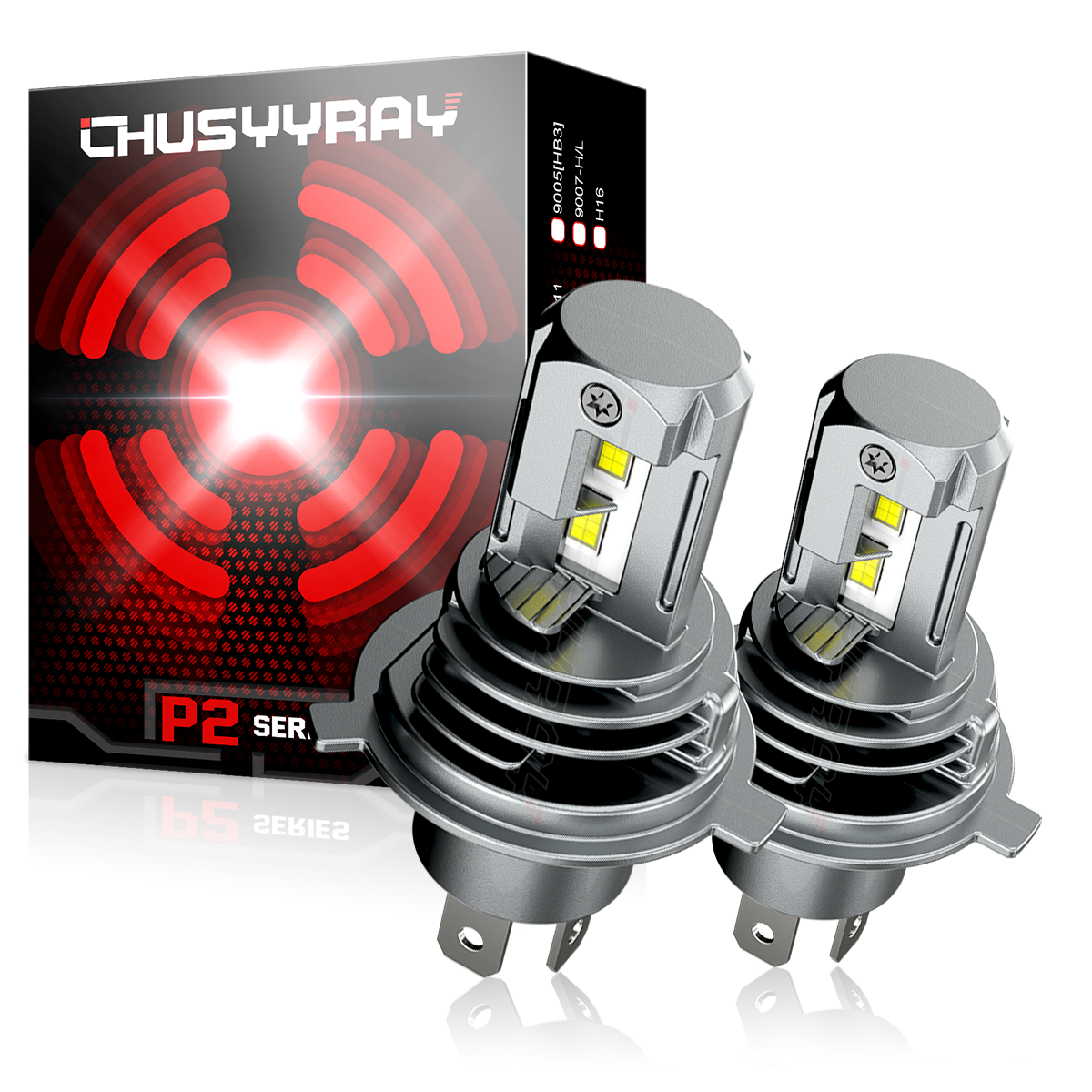 2 Ultra Bright Hi/Lo LED headlight bulbs for Kubota MX4700 MX5100 Series tractor