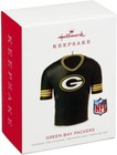 Hallmark NFL Green Bay Packers Football Jersey 2018 Christmas Ornament - NEW