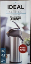 2.2 Liter Airpot Hot Coffee Beverage Dispenser Stainless Steel