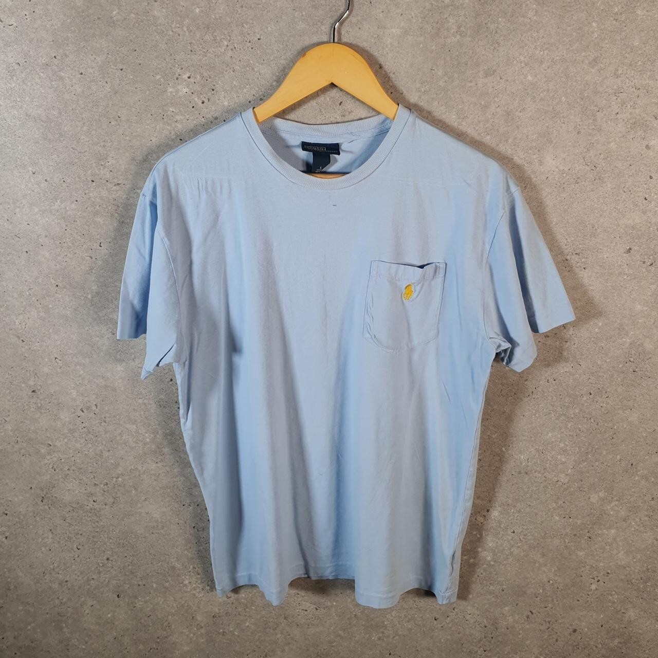 Polo Ralph Lauren vintage uomo piccola blu ricamata pony vestibilità classica
