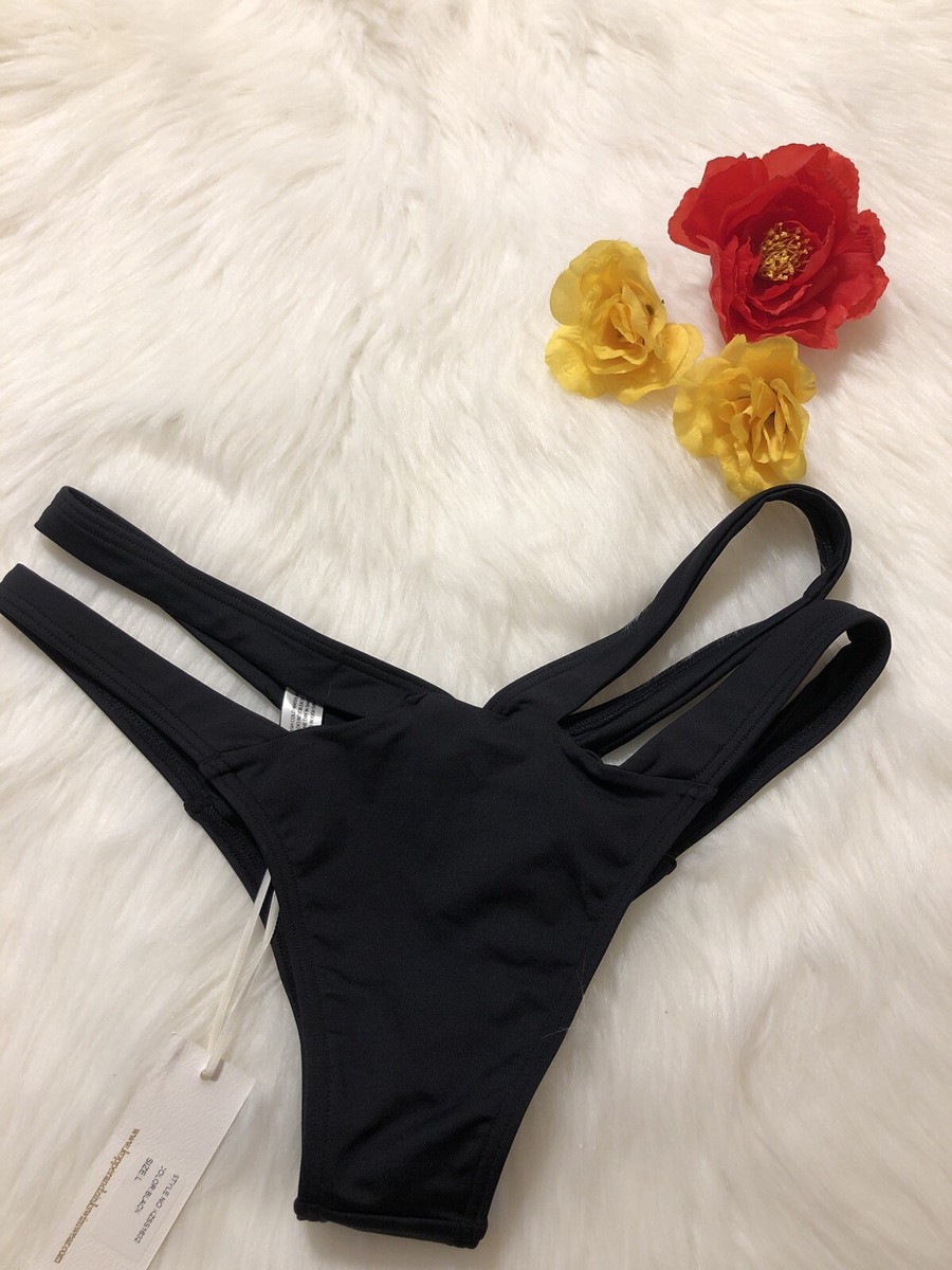 Bas De Bikini Kopper & Zink 'Mia' - Taille Double (XS à L) - Noir - Neuf Étiqueté
