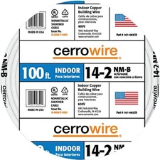 Cerro Wire 147-1402CR Romex 100-Foot 2-Conductor Wire