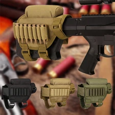 US Tactical Cartridges Buttstock Rifle Cheek Rest Riser Ammo Carrier Case Holder