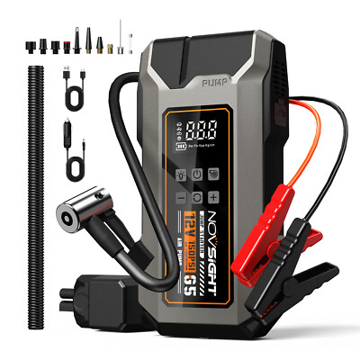 10000Amh Auto Starthilfe Jump Starter Ladegerät Powerbank KFZ mit Luftkompressor