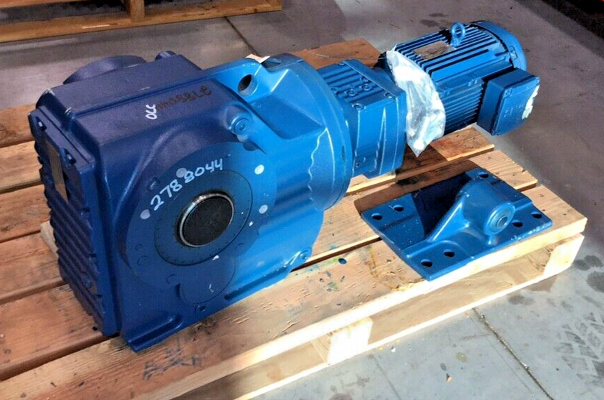 SEW EuroDrive KA97/T-R57-DRN100LM4/DH-199 Gear Motor 3hp 230/460V