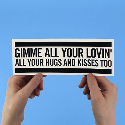 ZZ Top ''Gimme All Your Lovin''' sticker! Eliminator, Billy Gibbons 80s rock