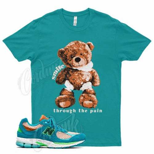 Teal SMILE Shirt for Salehe Bembury X  Balance 2002R Water Be The Guide
