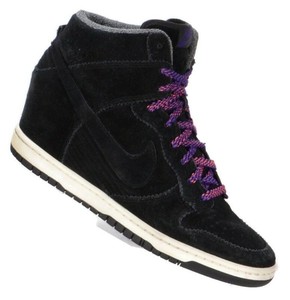 purple nike wedge sneakers