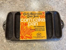 Early American Cast Iron Corn Cake/Stick Made In USA Original Package
