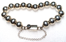 VINTAGE SILPADA STUNNING STERLING SILVER BALL BRACELET 7.5" LONG SIGNED 34.10gr