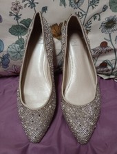 DB Studio Wedding Shoes Sequin And Pearl - Size 9