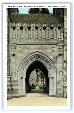 Main Entrance Memorial Quadrangle New Haven CT Connecticut Postcard (AI19)