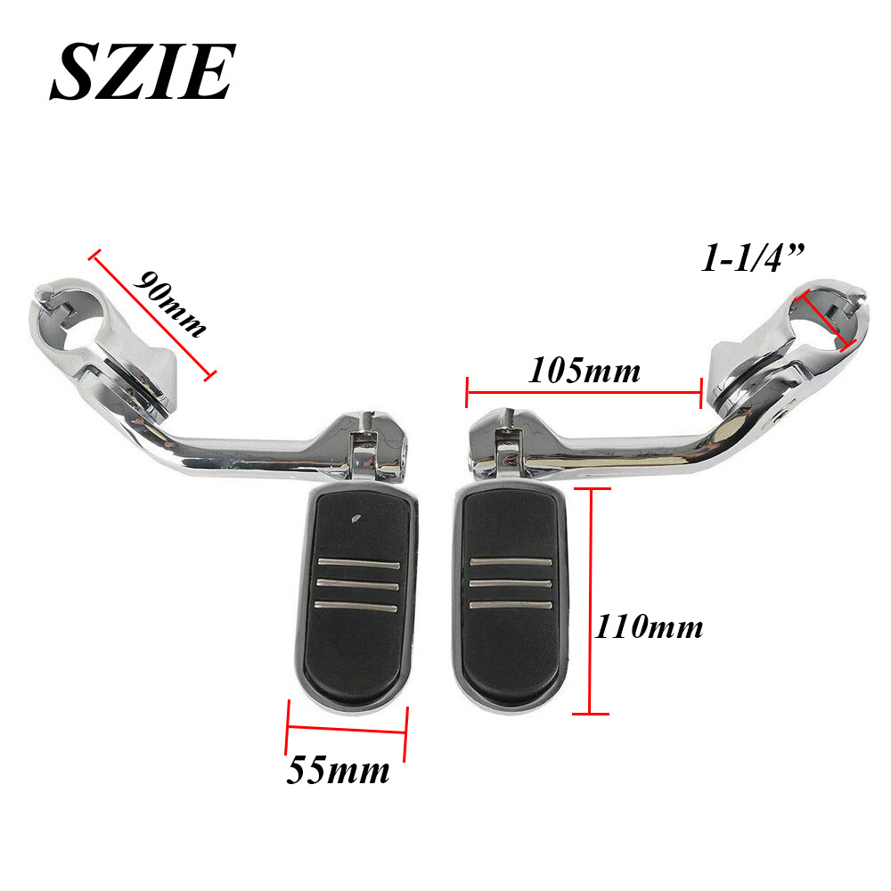 1.25" 1-1/4" Highway Foot Pegs Pedals For Harley Touring Road King
