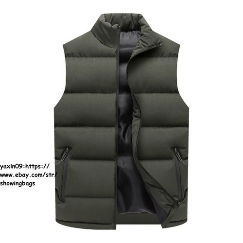 Men's Winter Warm Down Quilted Vest Body Sleeveless Padded Jacket Coat Outwear - Picture 5 of 23