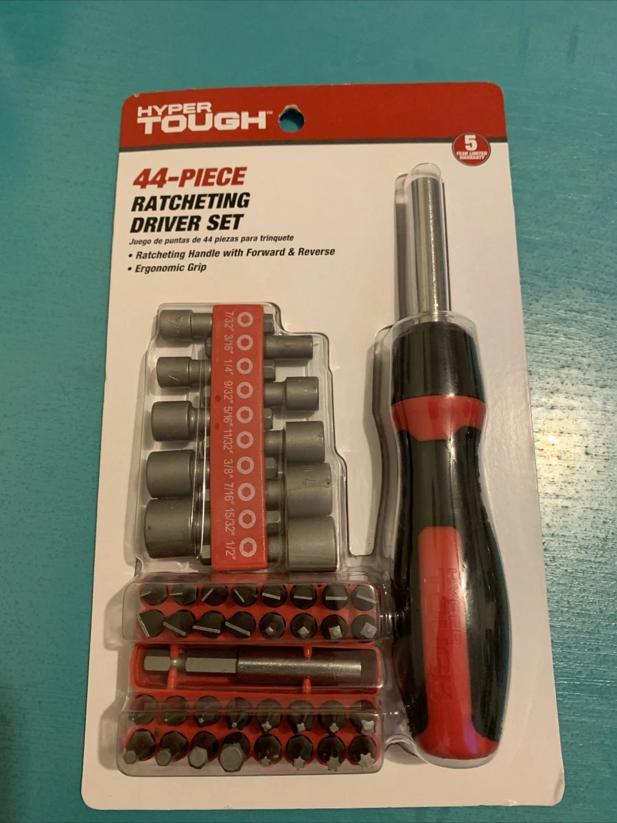 Hyper tough 44 piece tool kit with cordless screwdriver sale