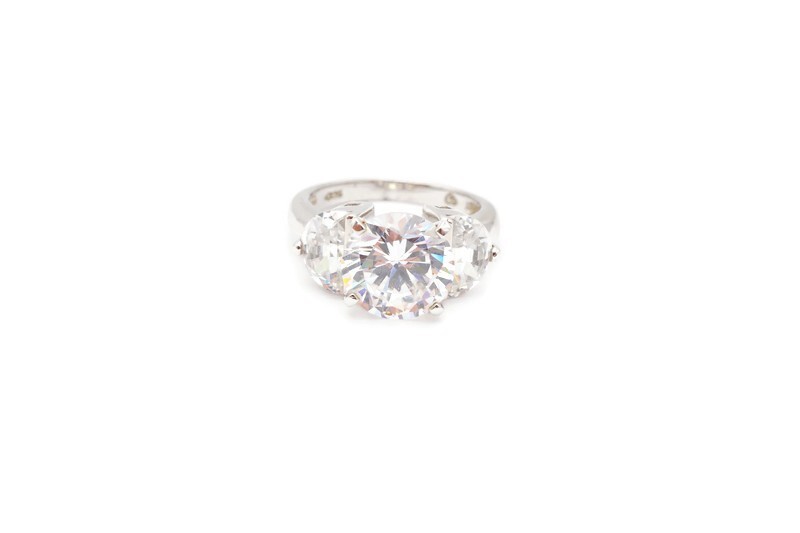 SILVER925 7 CONSECUTIVE RING/シルバー/リング Sterling Silver 925 Cubic Zirconia Ring Size 7 C7 | eBay