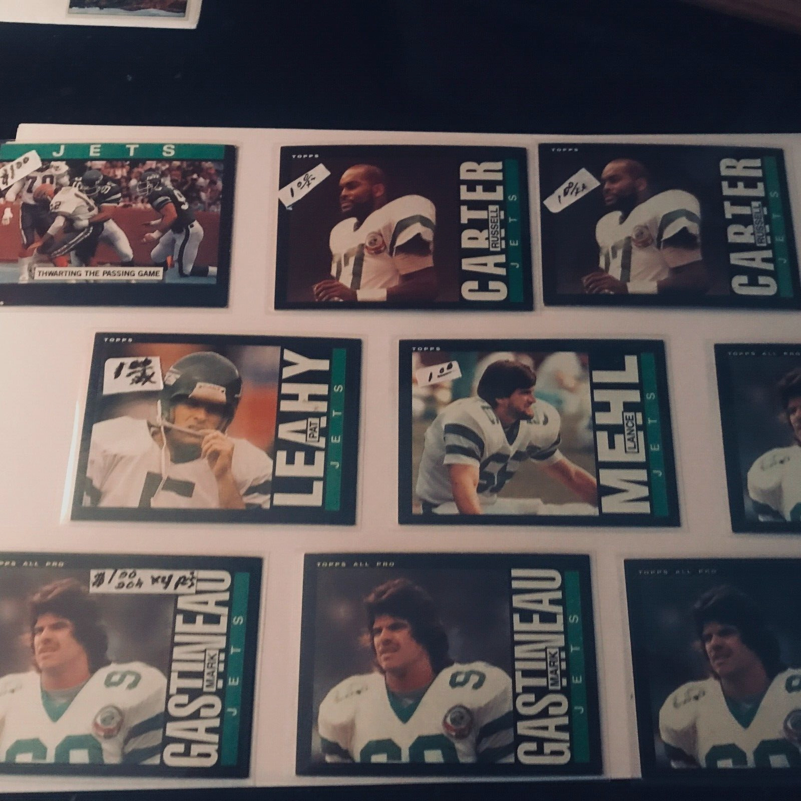 1985 Topps  YORK JETS TEAM LEADERS NM Mark GASTINEAU EXT PRICE BUY CHEAP 10 CRDS