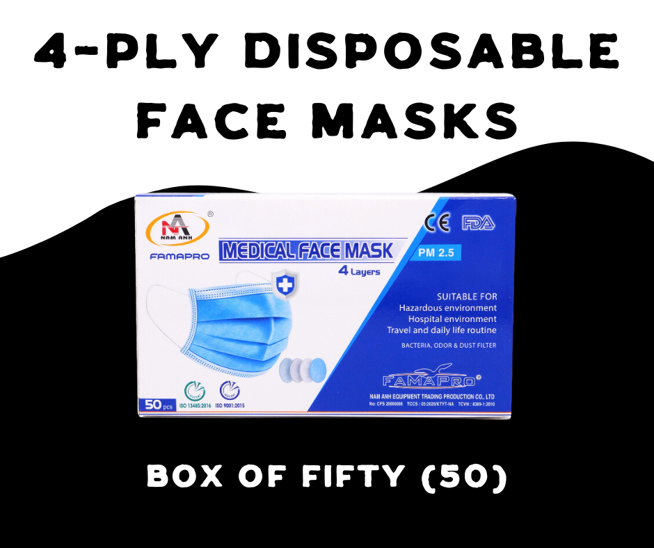 4 Ply Disposable Face Masks eBay