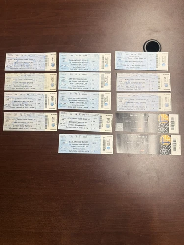 Steph Curry NBA Games @ SA Spurs 14 Ticket Lot 2012-2020 Golden State Warriors