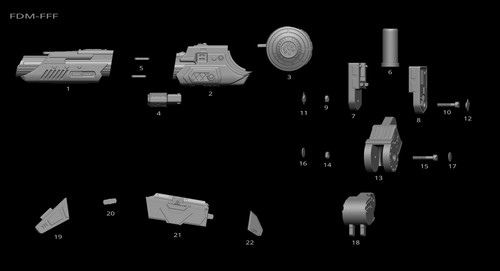 Predator Shoulder Cannon plasma Two Size File for 3D Printer - Model Printing - 第 20/24 張圖片