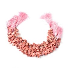 Thulite Gemstone Teardrop Beads 7.5Inch Strand Beads Size 5X9 - 5X11 mm BMC-1925