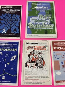 Intellivision Lot of 8 Games  - ALL TESTED - Working - Cleaned Pins