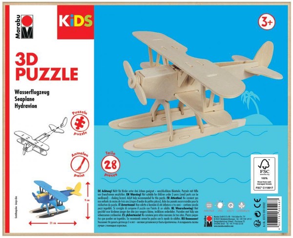 Marabu Kids 3D Puzzle Wasserflugzeug, 28 Teile-image