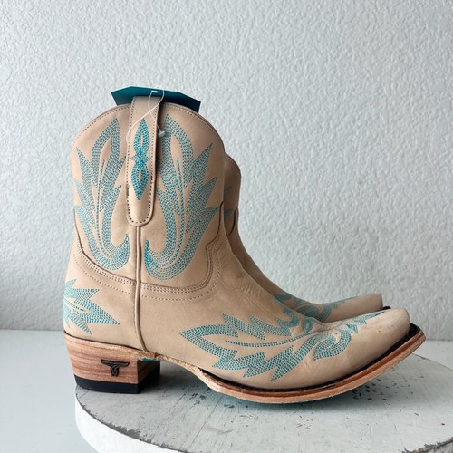 Lane LEXINGTON Womens Cowboy Bootie 7.5 Sand and Stream Western Cowgirl Boots - Picture 2 of 11