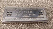 M.Hohner Vtg , Echo Harp Bell Metal Reeds Harmonica