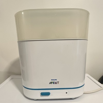 Philips AVENT Electric Baby Bottle Sterilizer Removable Tray White Blue