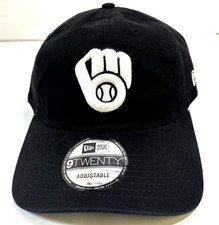 Milwaukee Brewers MLB NE Core Classic Low Profile Adjustable Hat~Black/White