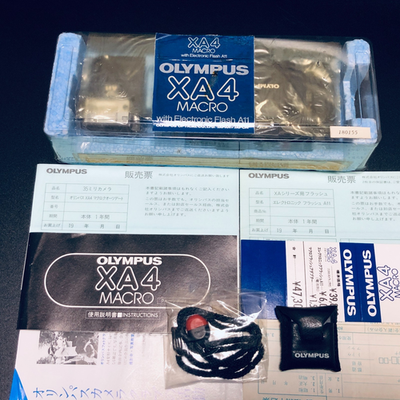 Mint w/Box Olympus XA4 Macro 35mm Film Camera w/ A11 Flash Strap