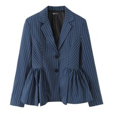 Long Sleeve Peplum 2 Botton Blazer