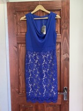 BNWT OASIS Blue Lace Dress, Size 8 RRP £58