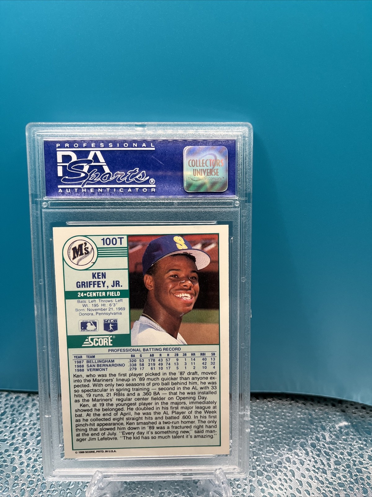 Ken Griffey Jr. 1989 Score Traded #100 T GEM MINT PSA 10 RC Seattle Mariners view 3