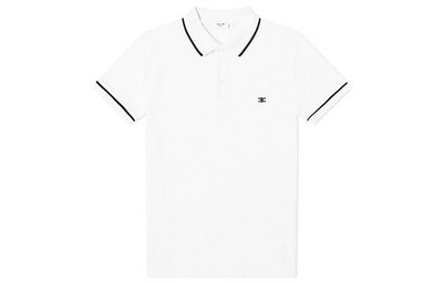 Celine FW21 Arc De Triomphe Logo Printed Cotton Short Sleeve Polo Shirt